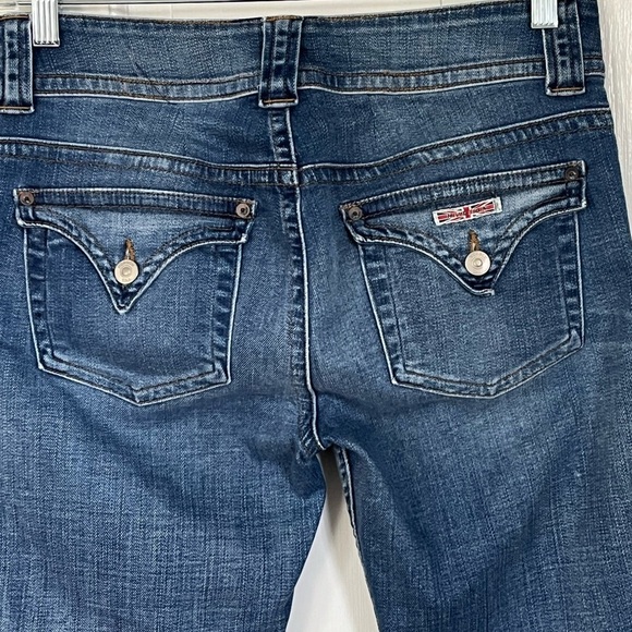 Hudson Mid-Rise Bootcut Stretch Jeans Medium Blue Wash size 29 Made in USA - Picture 9 of 16